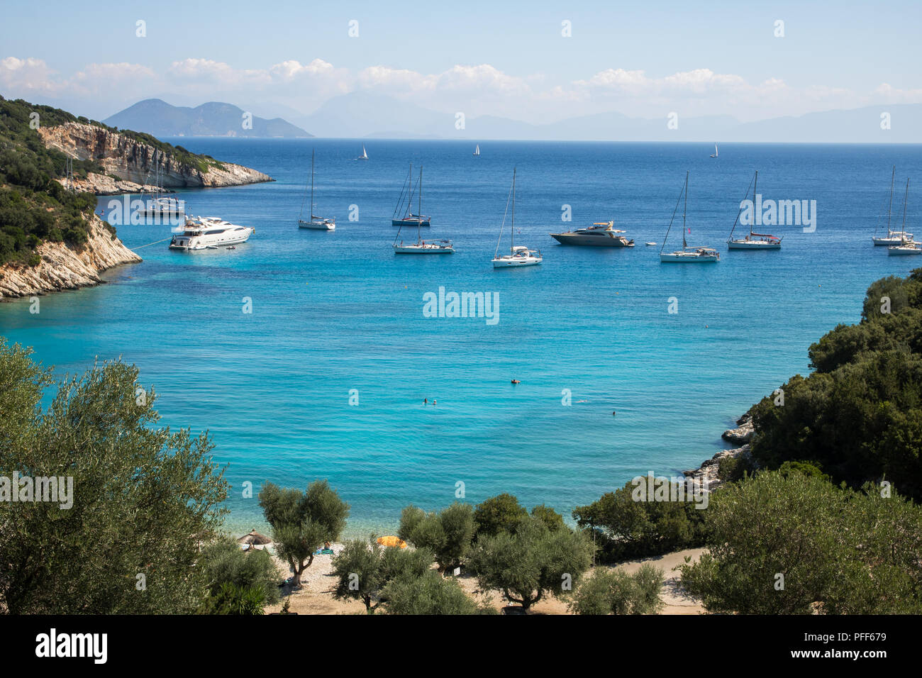 Filiatrò beach, isola di Ithaca, Grecia Foto Stock