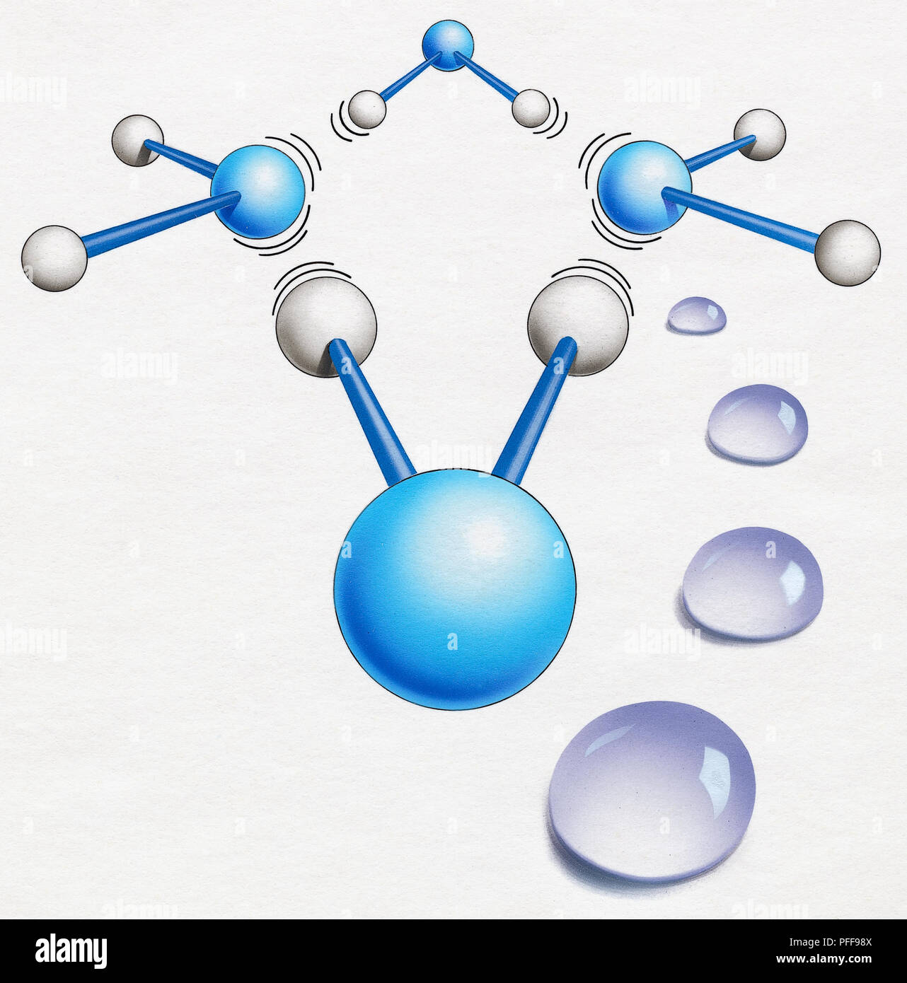 I legami di idrogeno Foto Stock