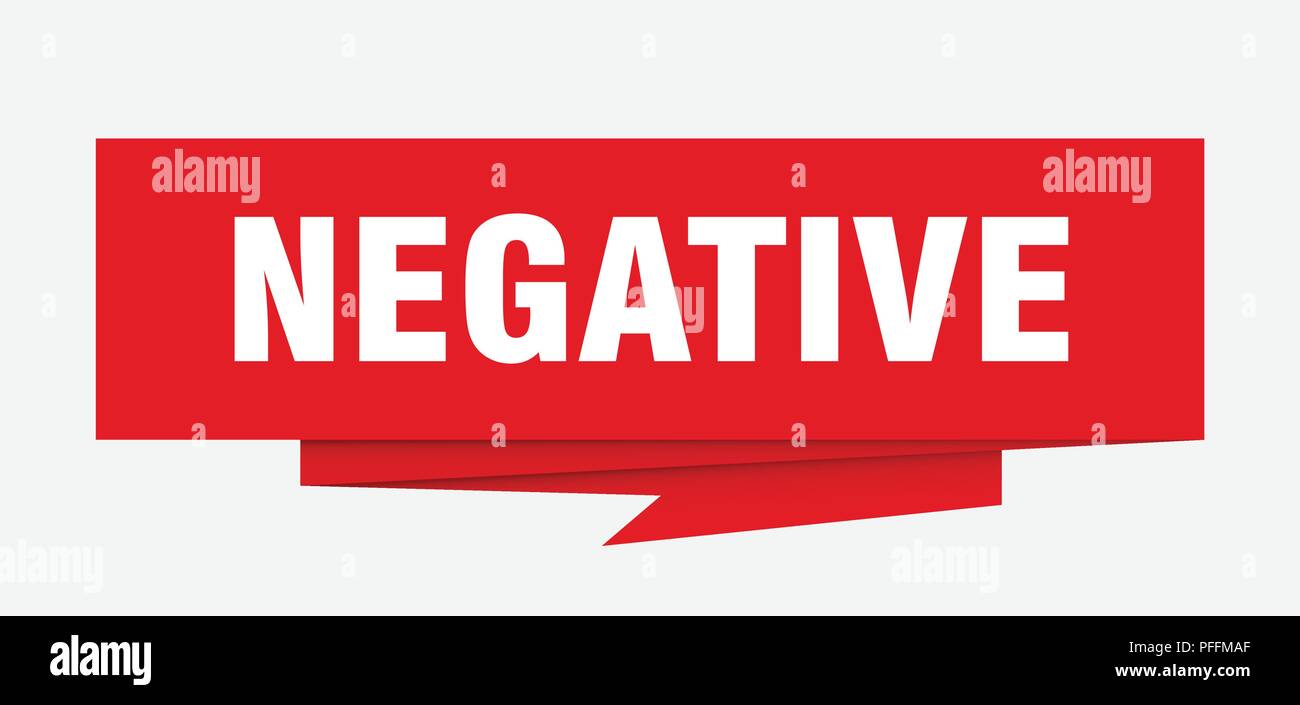 Segno negativo. Carta in negativo origami discorso bolla. negativo. tag banner negativa Illustrazione Vettoriale