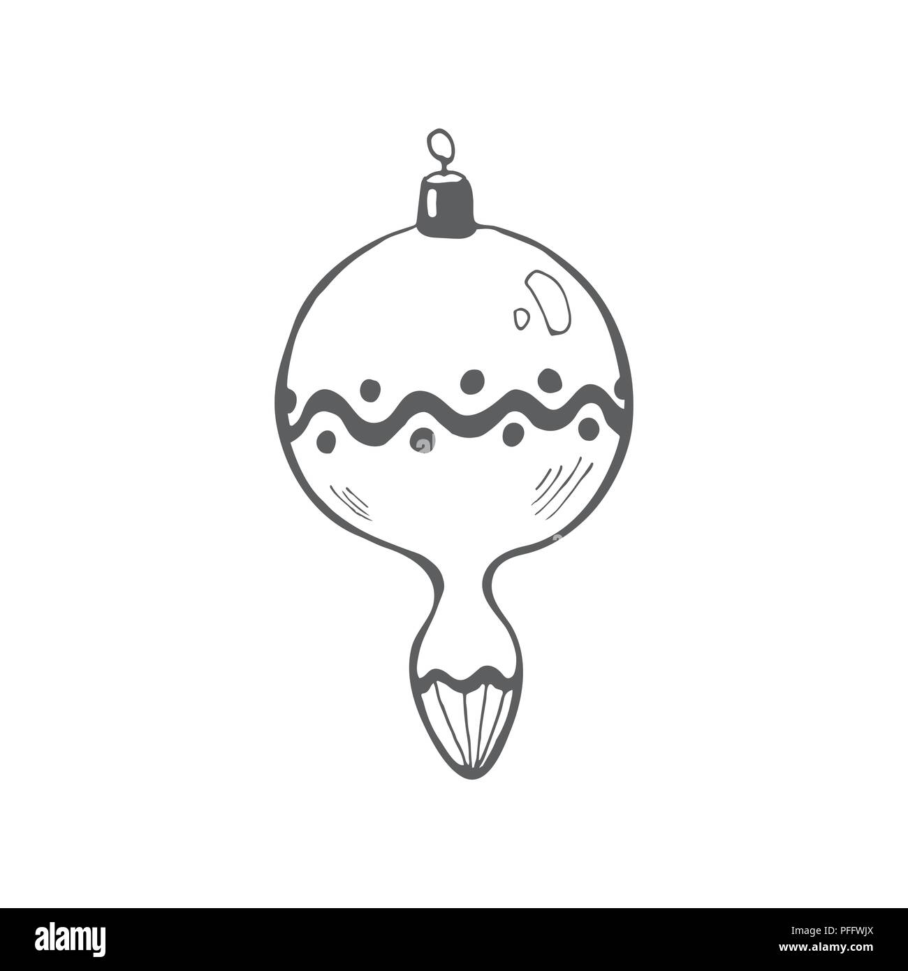 Simbolo di natale doodle Illustrazione Vettoriale