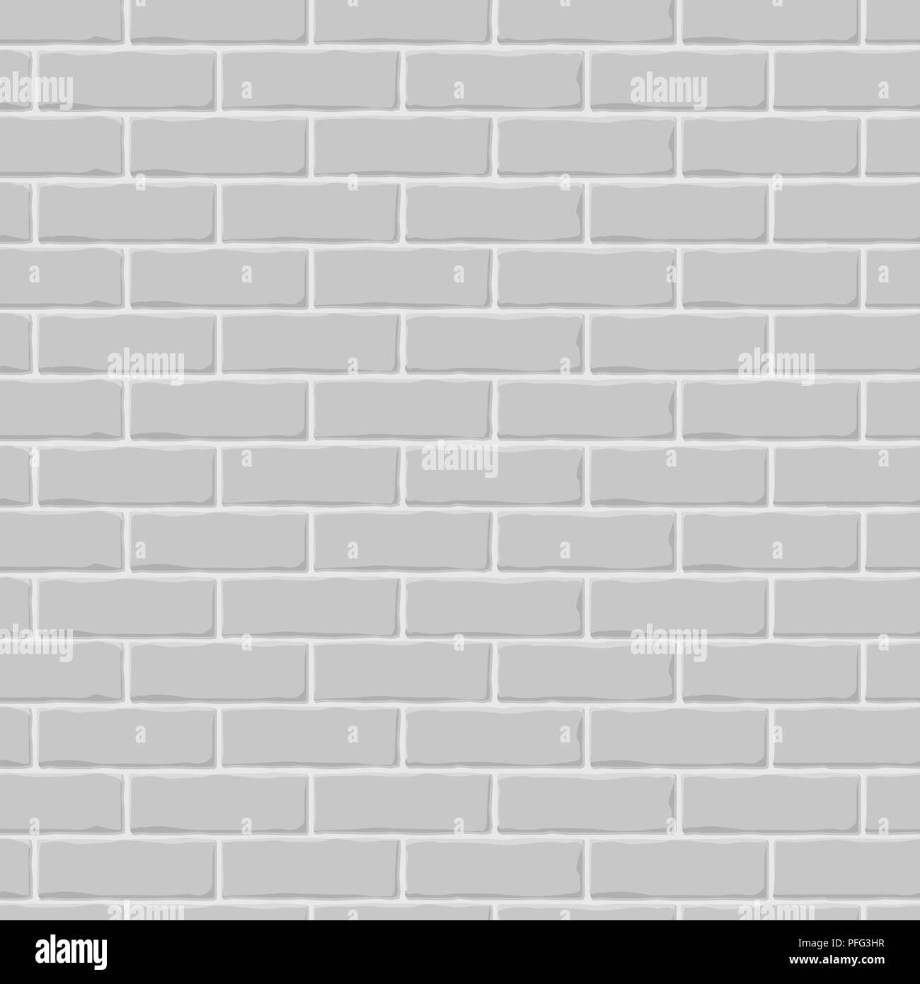 Un muro di mattoni. Grigio sfondo senza giunture Illustrazione Vettoriale