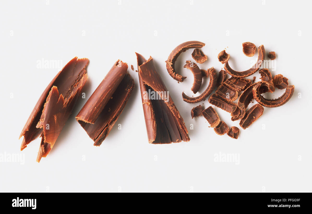 Scaglie di cioccolato Foto Stock