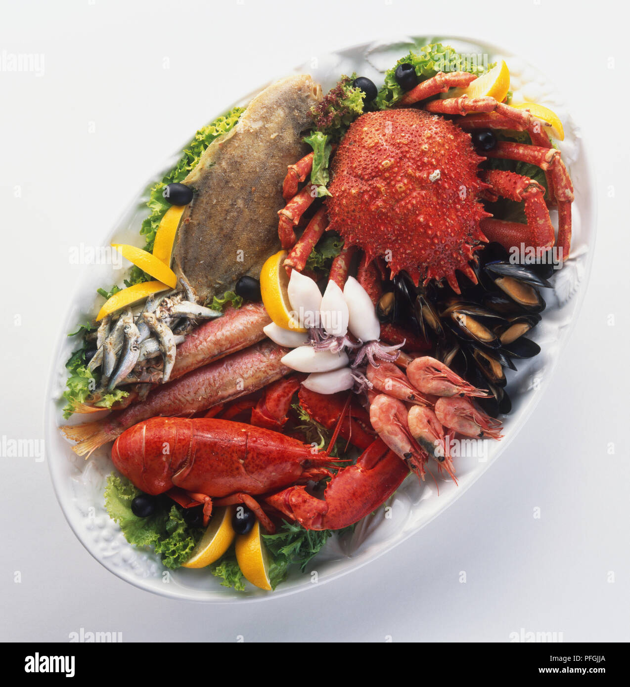 Antipasto di frutti di mare Foto Stock