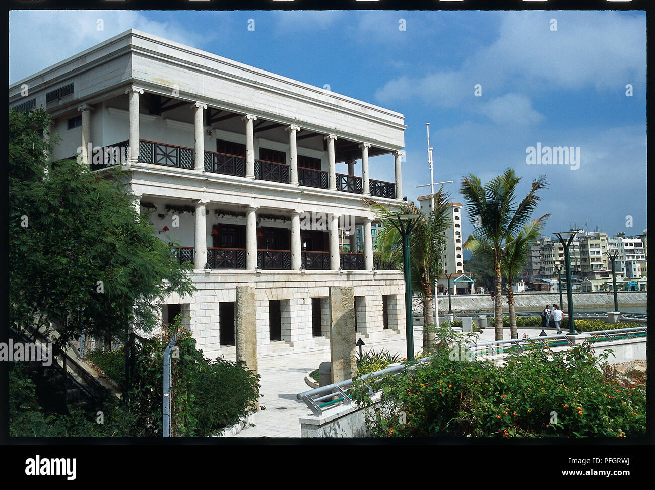 Hong Kong, Stanley, stile neoclassico fa?ade dell'edificio Murray, vista parziale Foto Stock