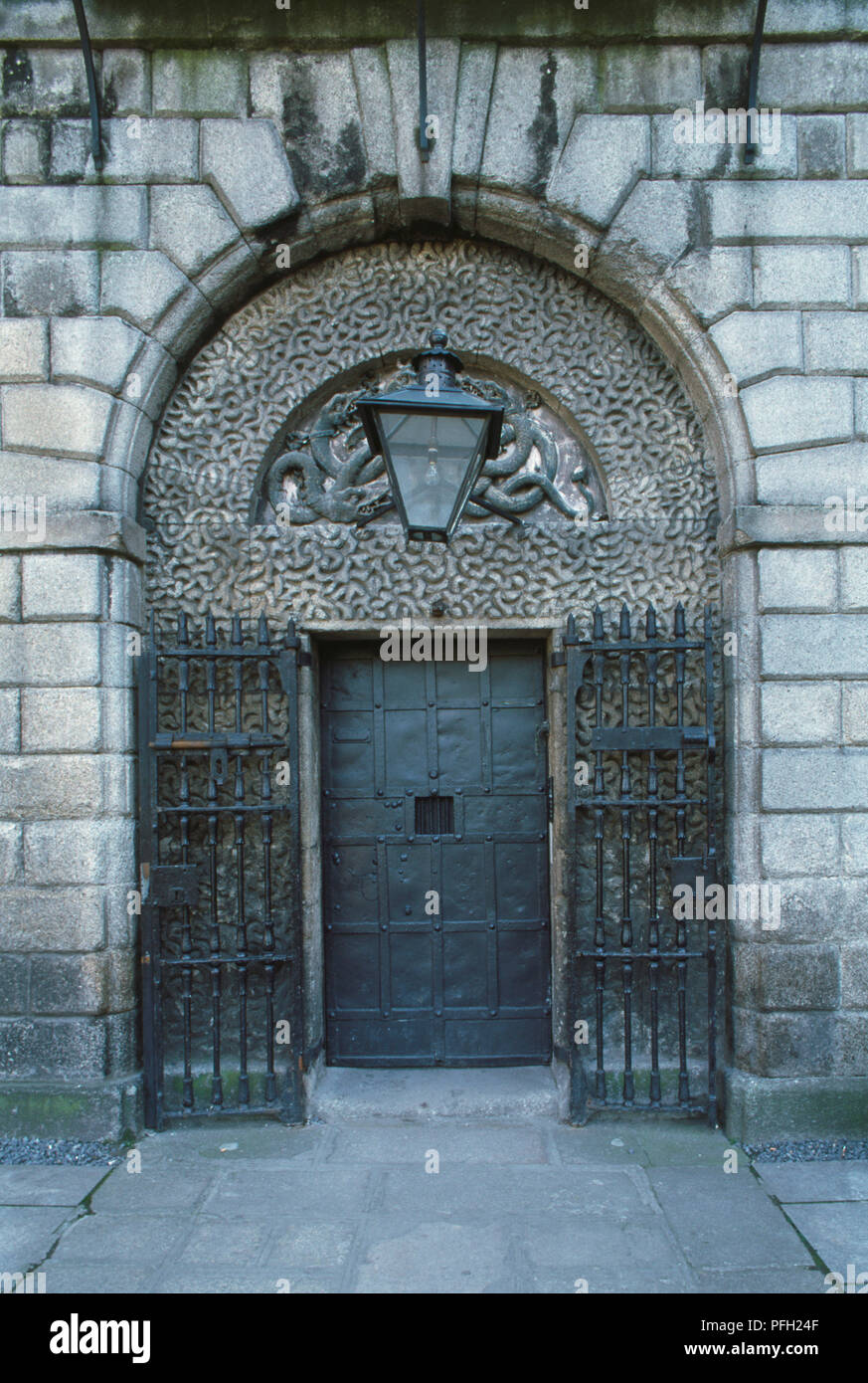 Irlanda, Dublino, entrata principale a Kilmainham Gaol. Foto Stock