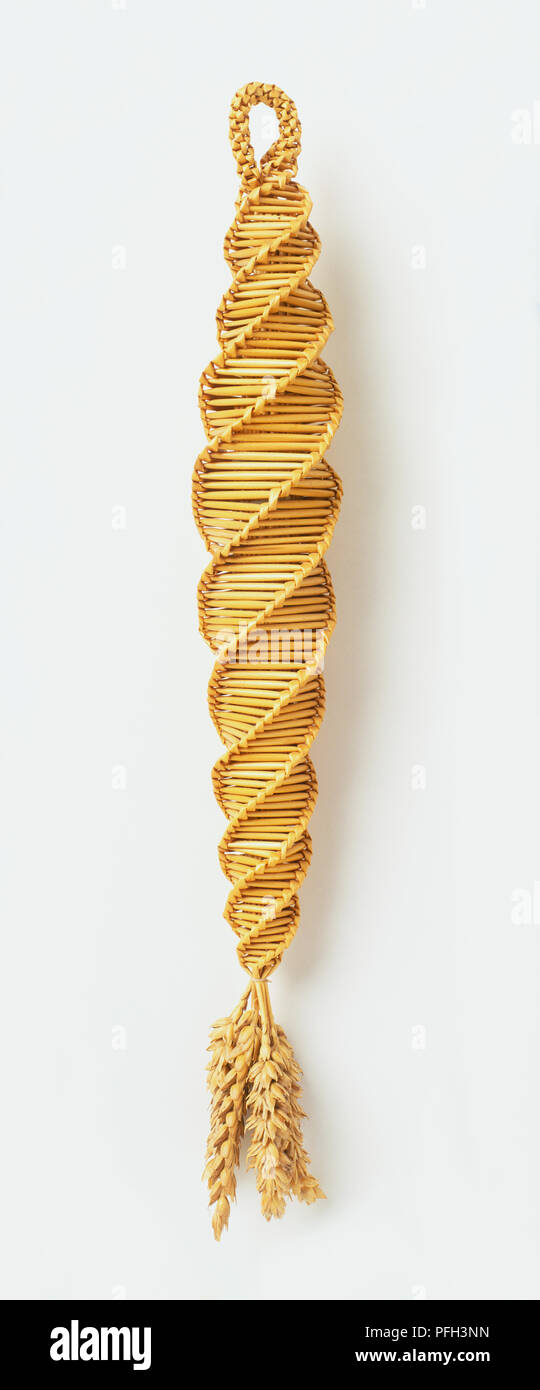 Decorativo, a forma di spirale di vimini Foto Stock