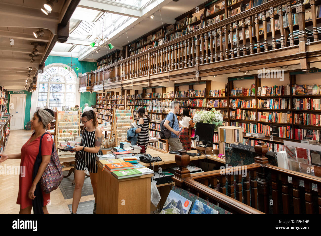 Daunt book store in Marylebone High Street, Londra Foto Stock