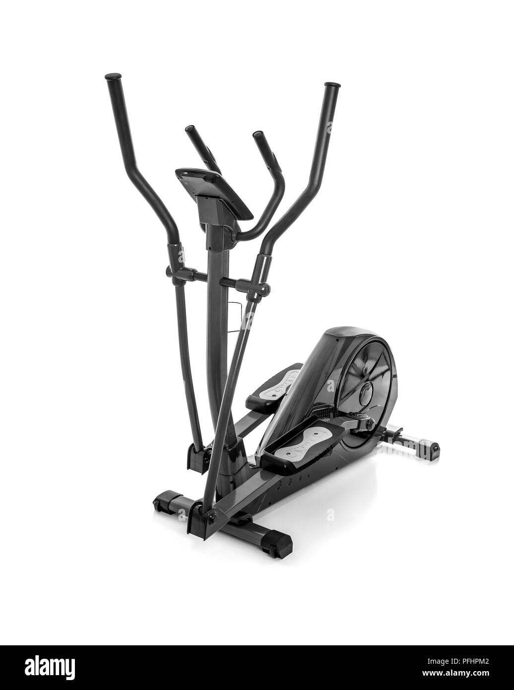 Trainer Ellittico o orbitrack isolato su uno sfondo bianco. Foto Stock