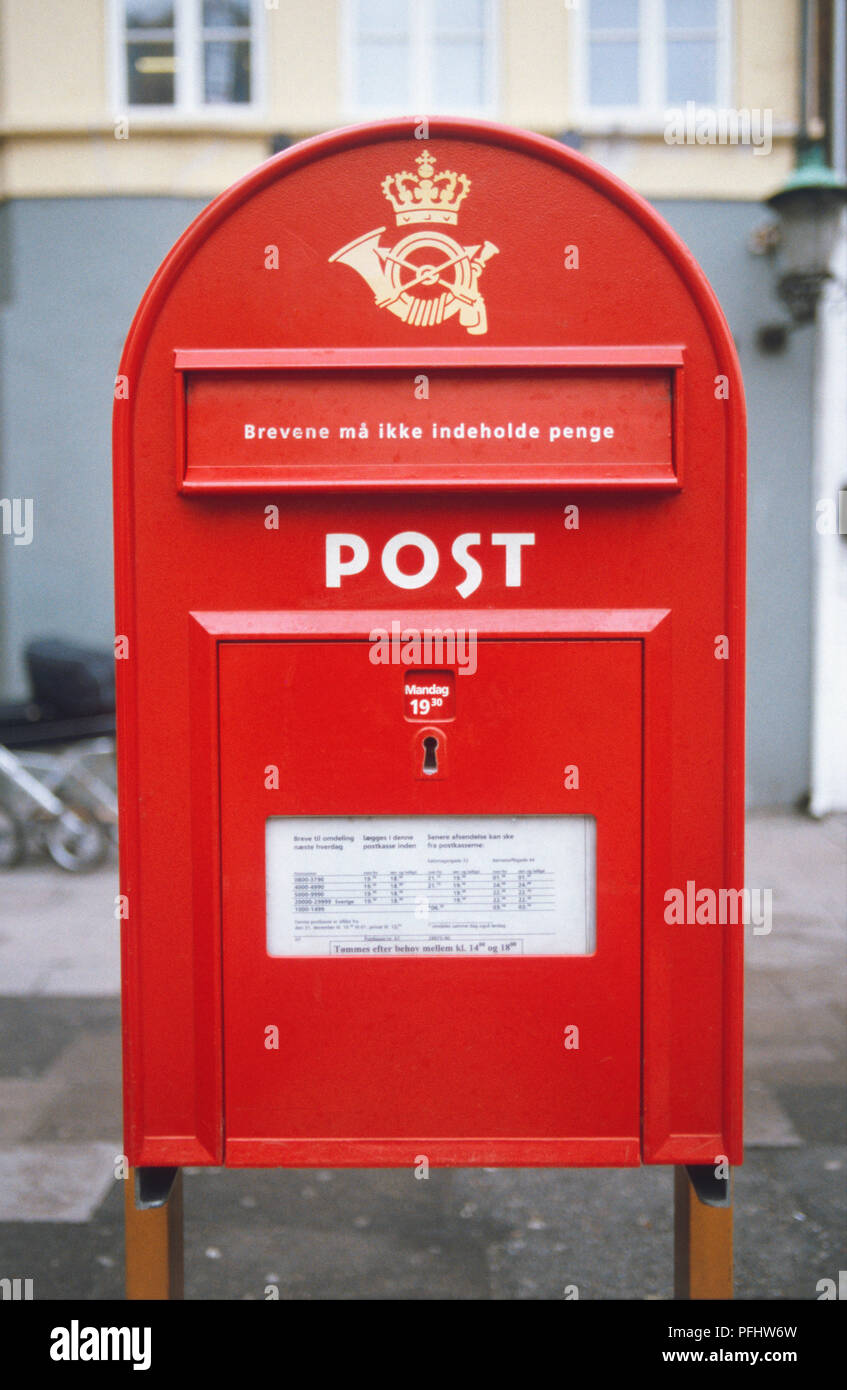Il nord Europa, Danimarca, danese letterbox, vista frontale. Foto Stock