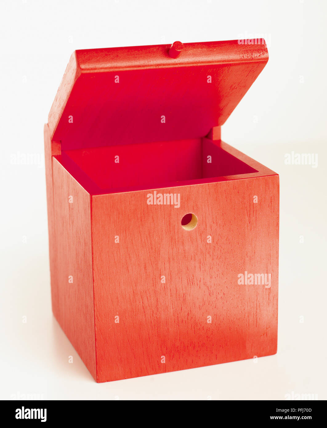 Rosso scatola di legno. Foto Stock