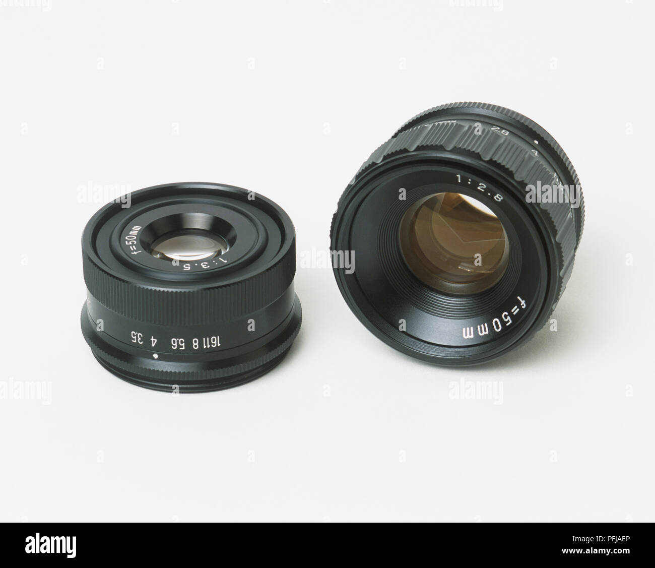 Obiettivi fotografici Foto Stock