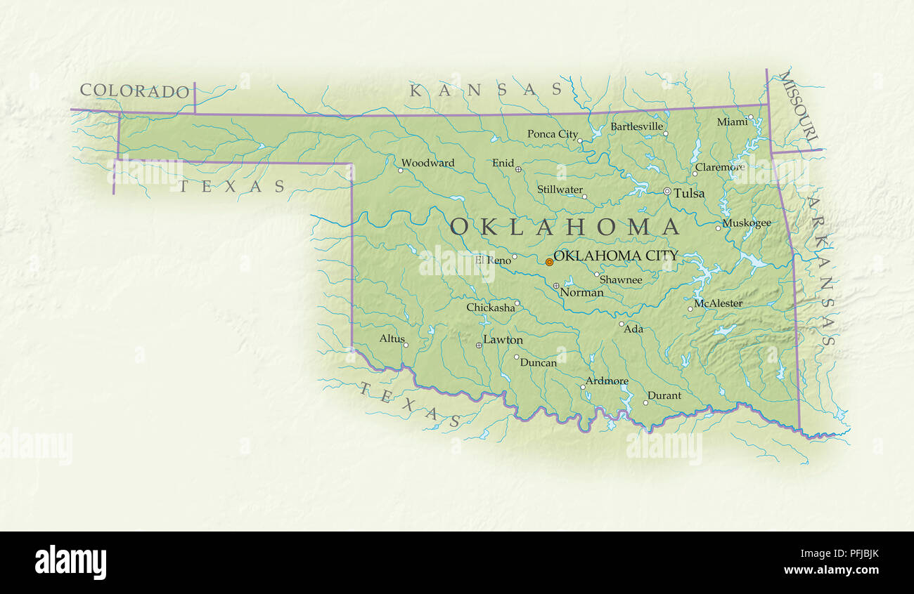 Cartina Oklahoma, Stato Degli Stati Uni D'America, Lavagna Per Schede Di Progettazione Mappa Dell Dei Vettori Image164174056