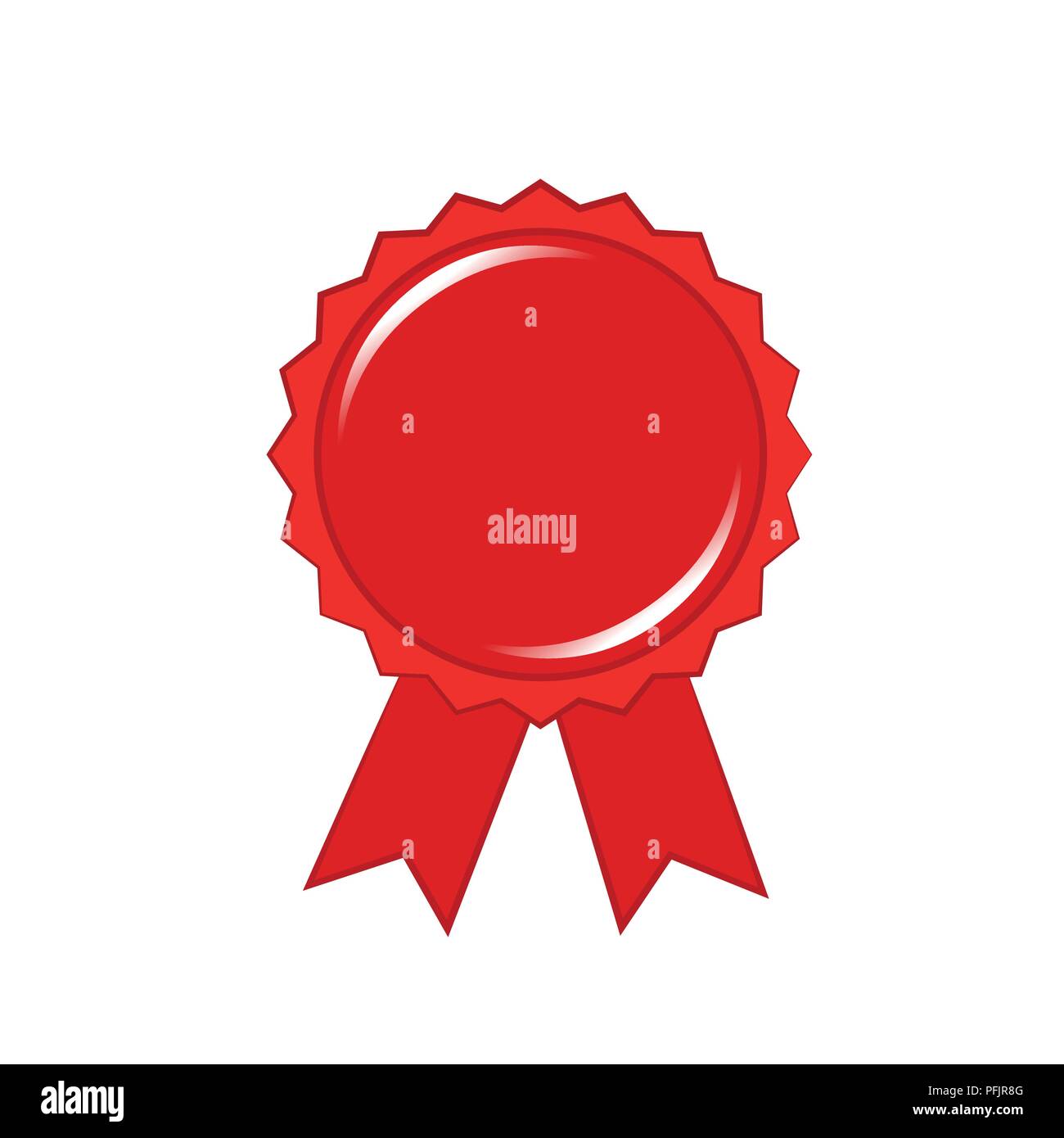 Campione medaglia premio red illustrazione vettoriale EPS10 Illustrazione Vettoriale