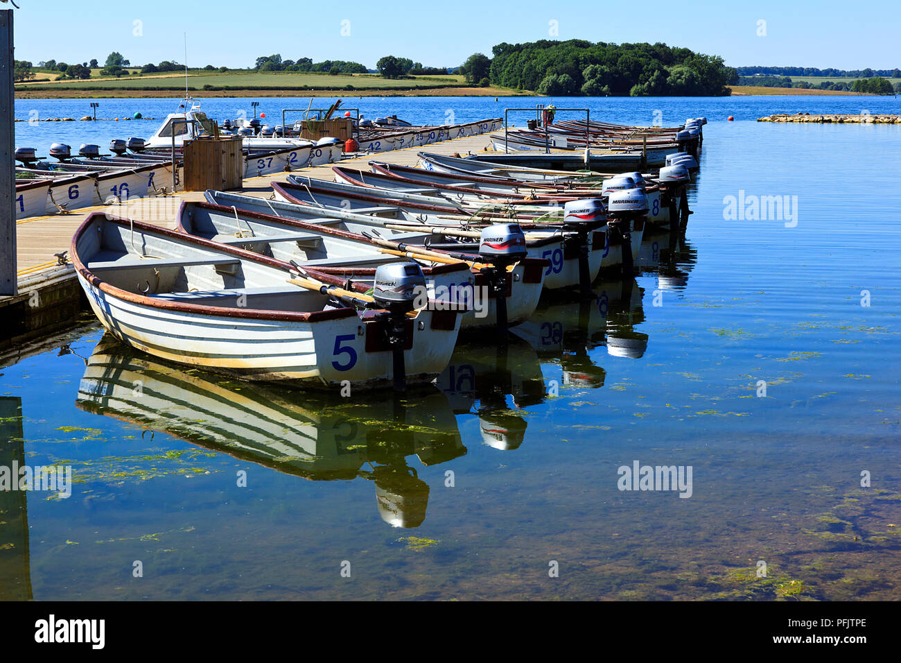 Noleggio barche ormeggiate sul Rutland acqua Foto Stock