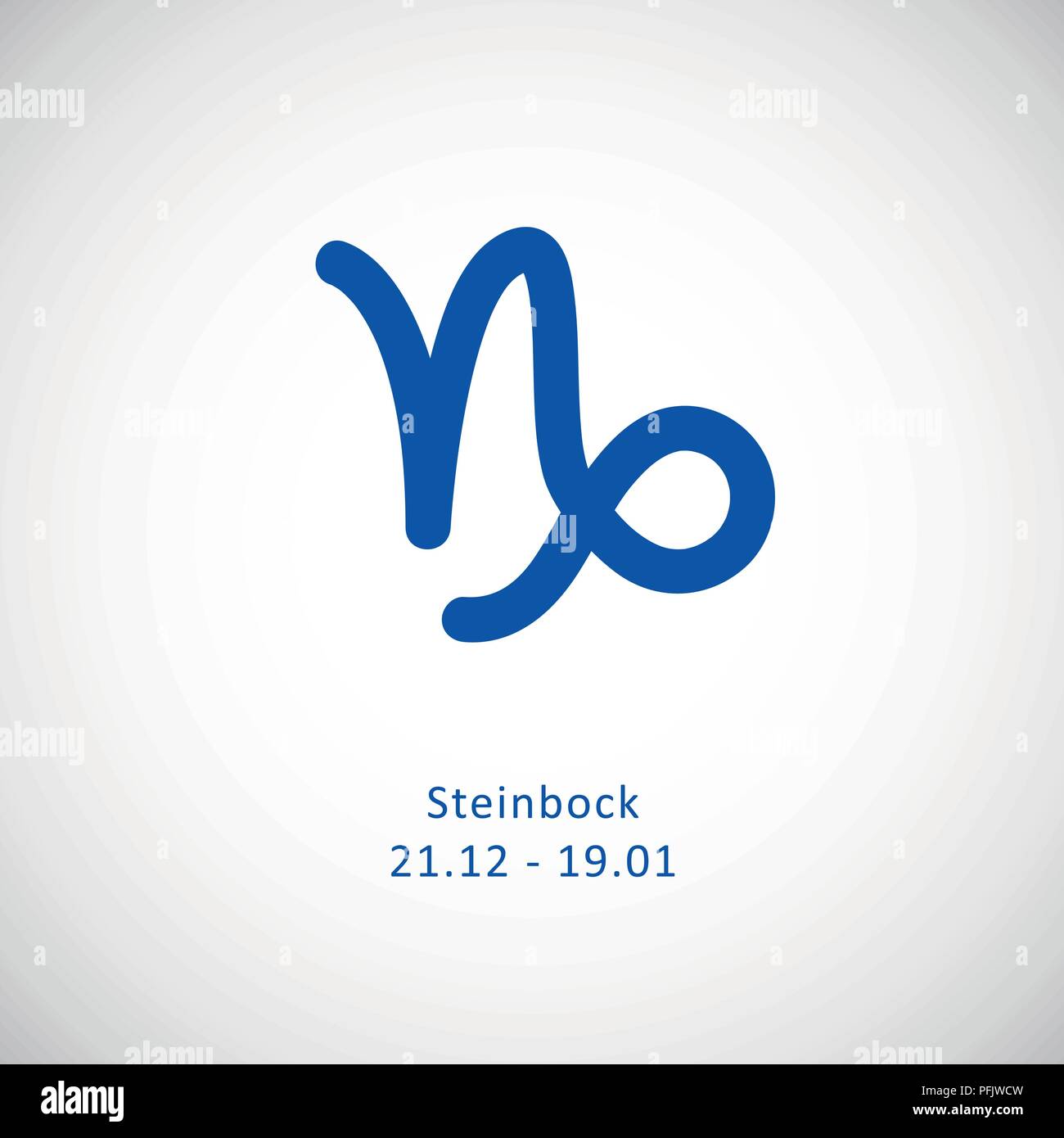 Blue segno zodiacale capricorno oroscopo in calandra illustrazione vettoriale EPS10 Illustrazione Vettoriale