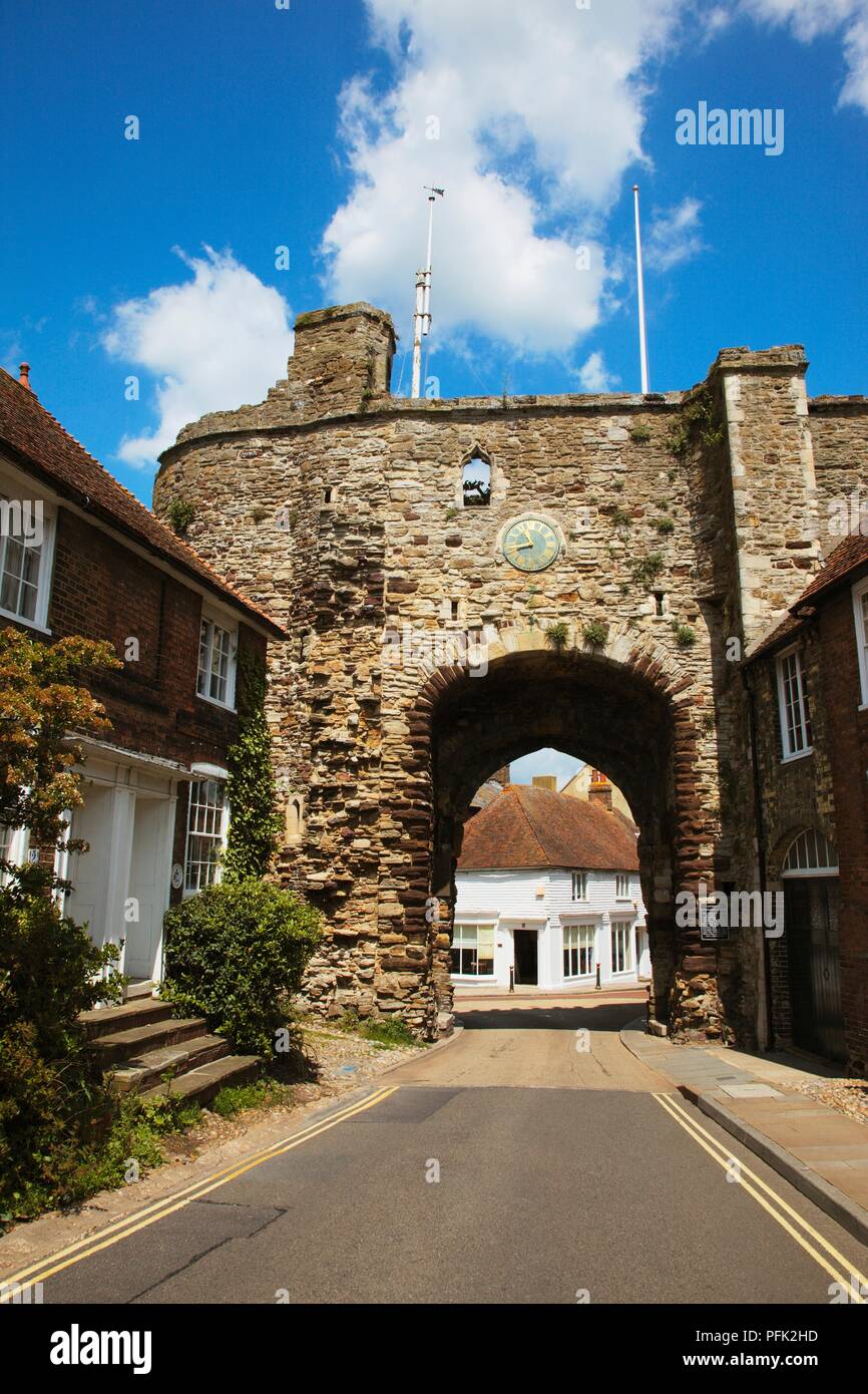 Gran Bretagna, Inghilterra, East Sussex, segala, Terra medievale porta in centro storico Foto Stock