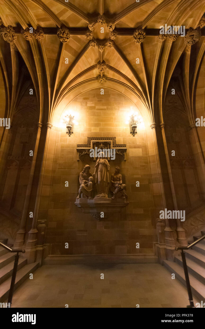 All'interno di John Rylands Library di Manchester Foto Stock