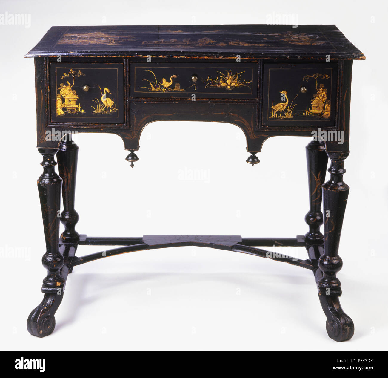 Di pini e querce side-table dorare in stile cinese, c. 1690 Foto Stock