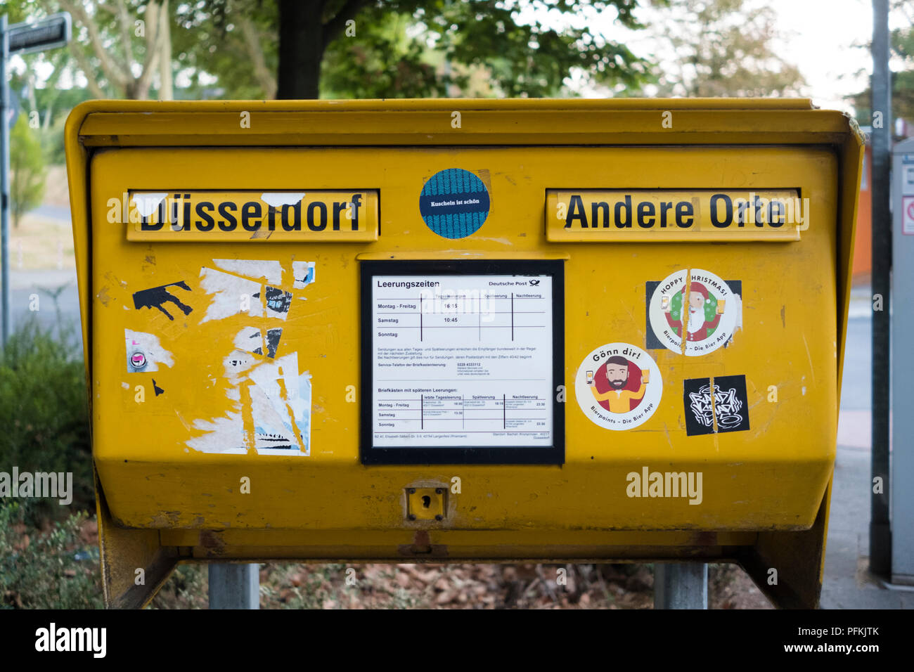 Letter Box a Düsseldorf, Germania Foto Stock