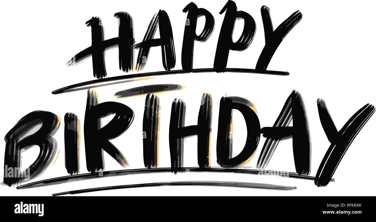 Happy birthday lettering immagini e fotografie stock ad alta risoluzione -  Alamy