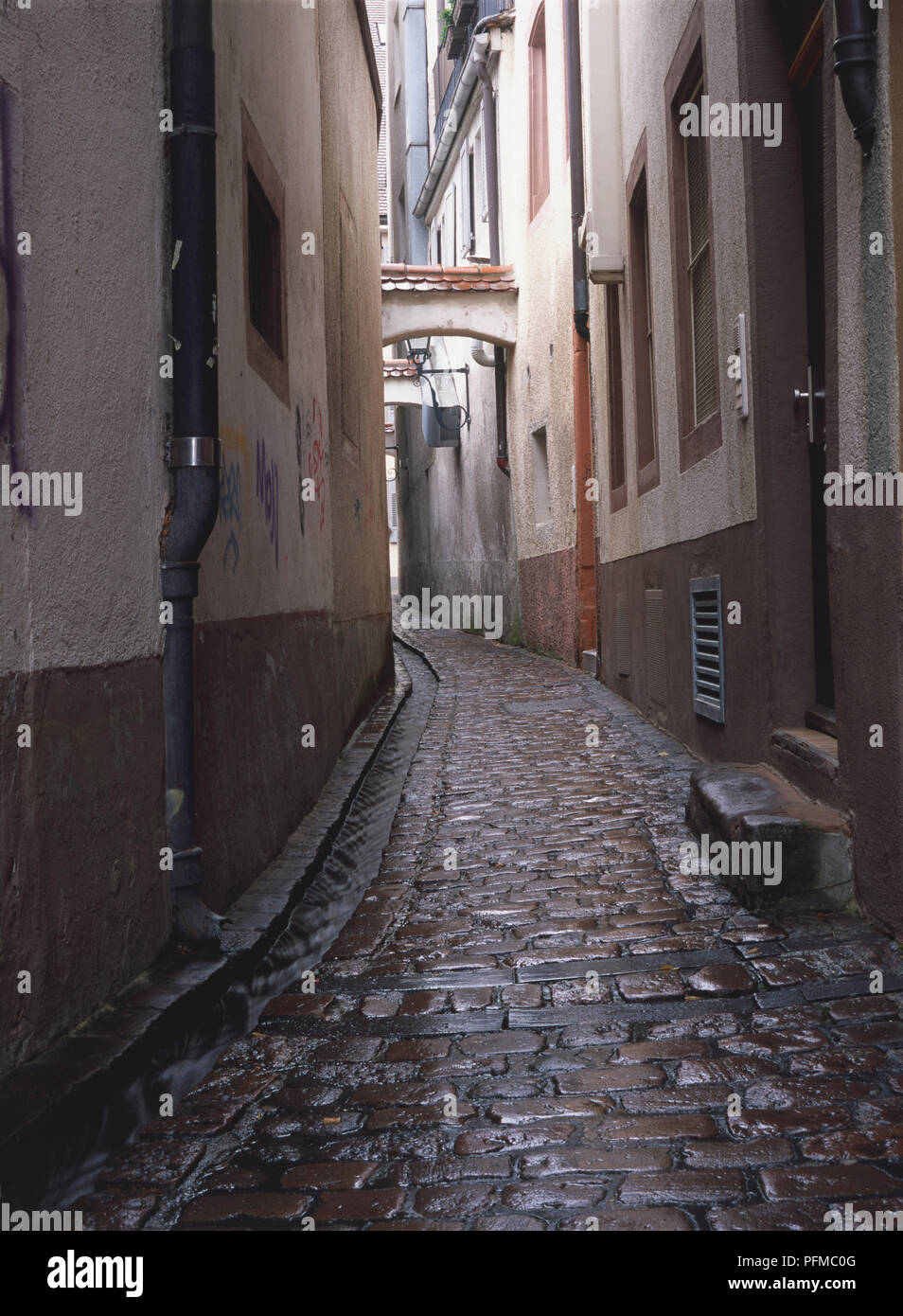 Germania, Baden-Württemberg, Freiburg im Breisgau, Bachle, dal Medioevo, fast-canali che scorrono sono state percorrendo le strade, eccesso di drenaggio di acque di superficie e fornire la necessità di acqua per estinguere i frequenti incendi. Foto Stock