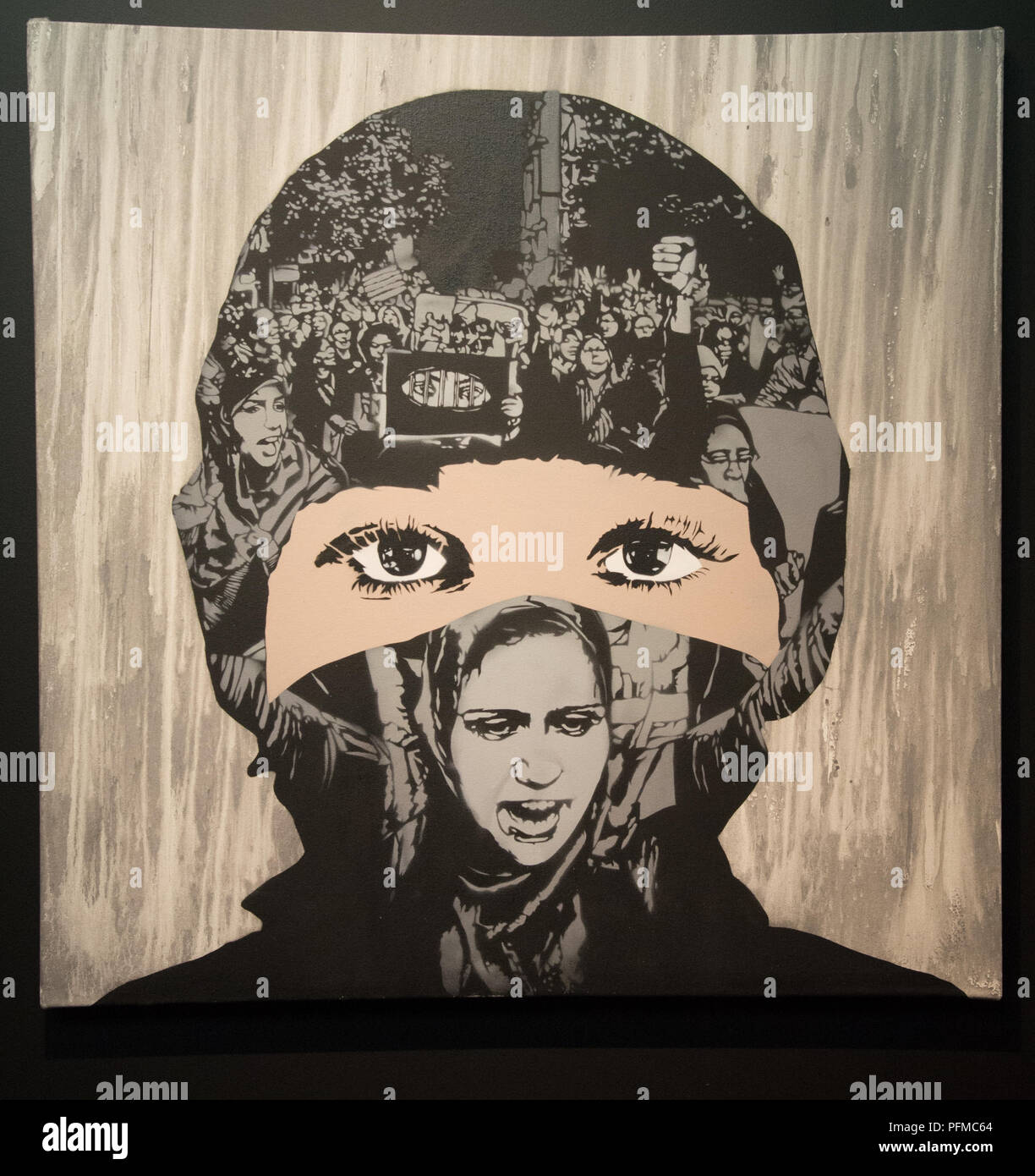 "Ribellione" dal gelido & Shot in esposizione presso MOCO museum di Amsterdam, Olanda Foto Stock