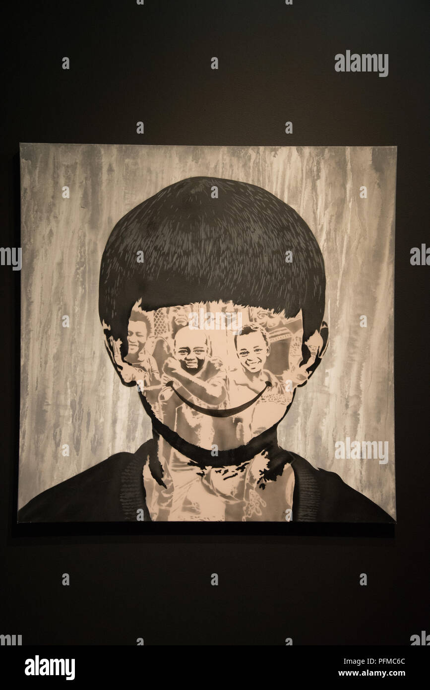 'Smile' dal gelido e colpo a esposizione in moco museum di Amsterdam , Olanda Foto Stock