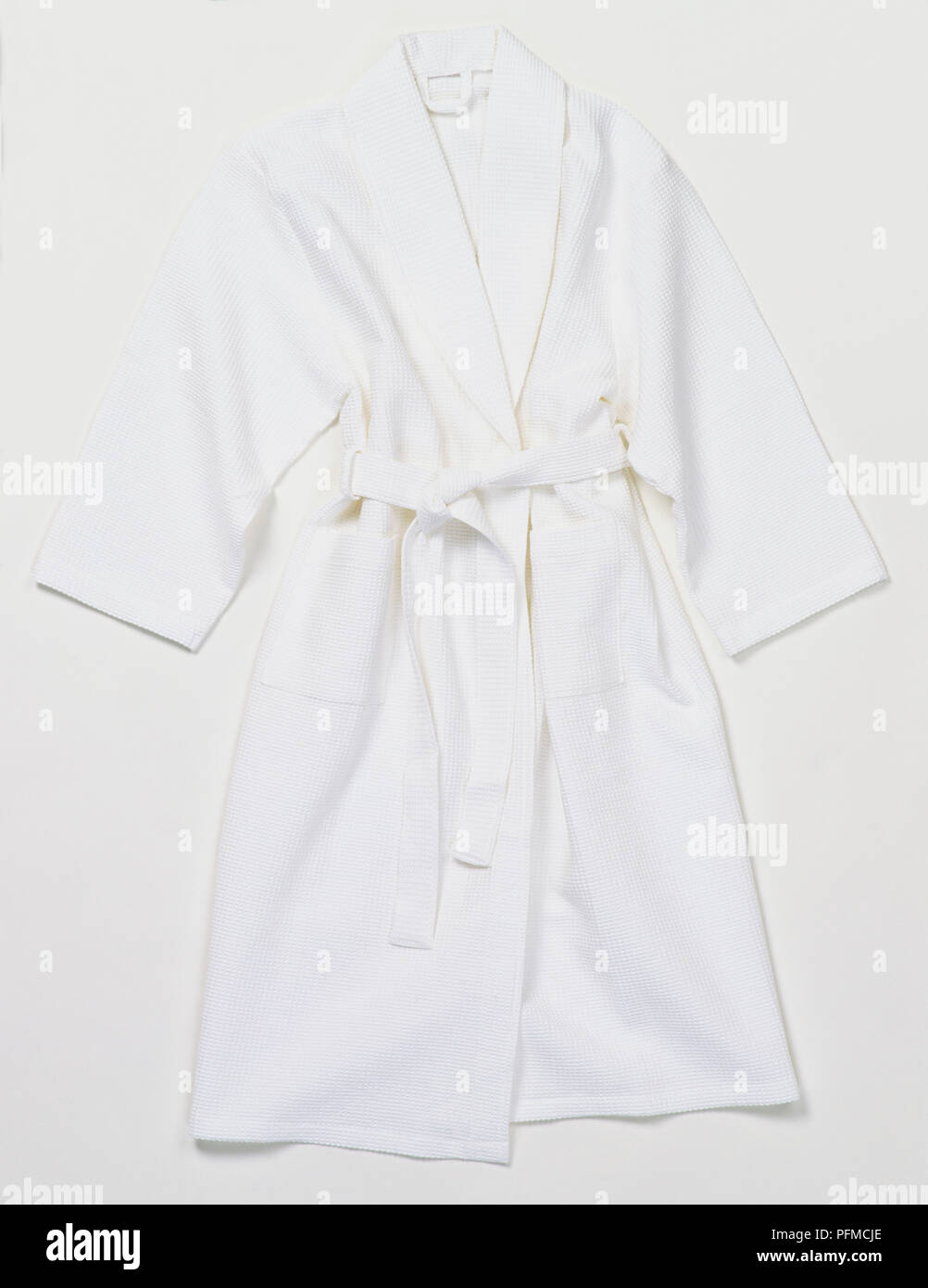 Accappatoio bianco. Foto Stock