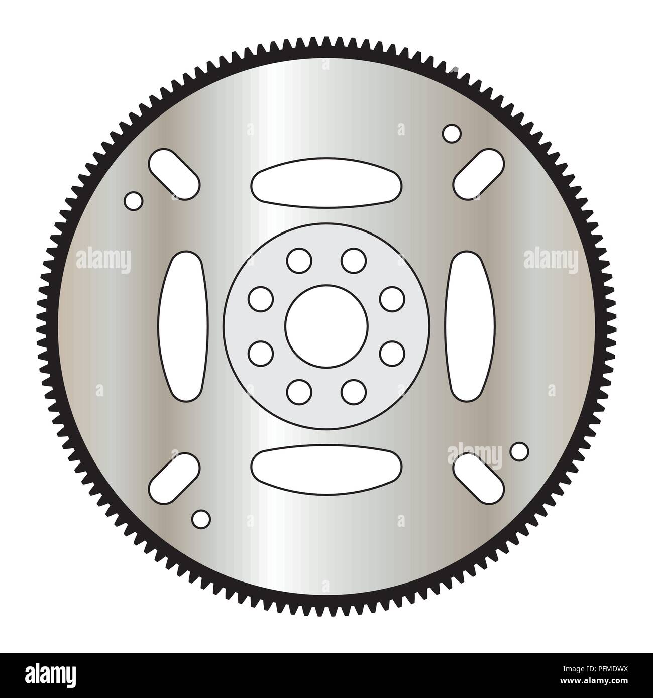 Volano motore per memorizzare rotante di efficienza energetica. Illustrazione Vettoriale Illustrazione Vettoriale