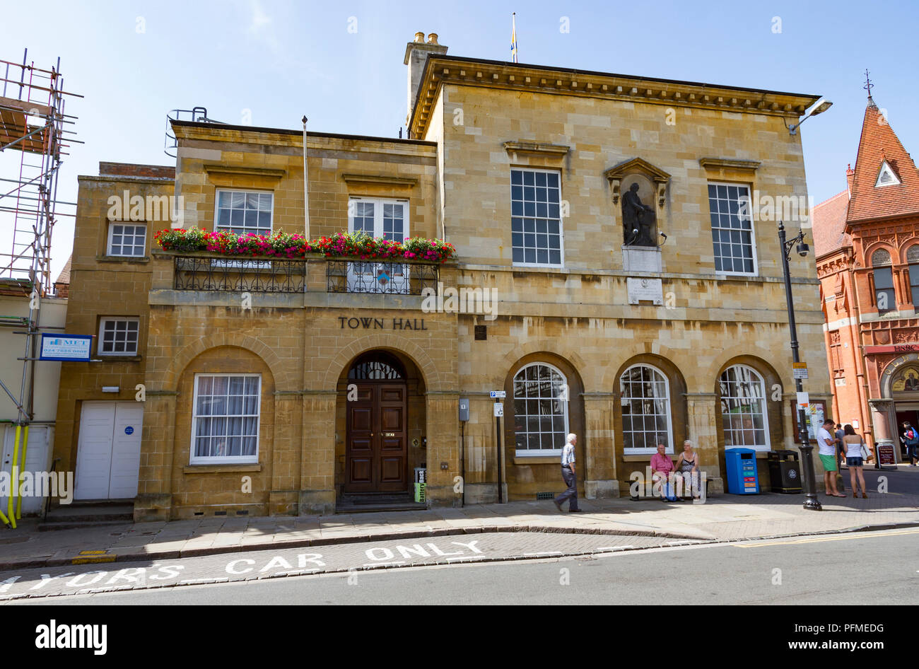 Town Hall in Stratford Upon Avon, Warwickshire Foto Stock