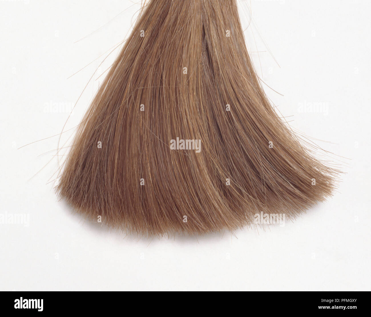 Ciocca di capelli dritti, close-up Foto Stock