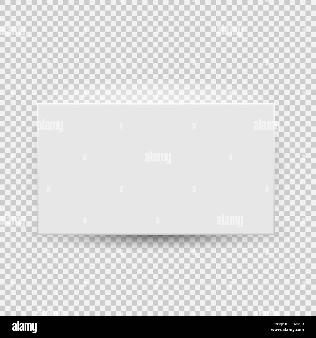 Bianco modello vuoto modello vista superiore con ombra isolato su sfondo trasparente. Illustrazione Vettoriale Illustrazione Vettoriale