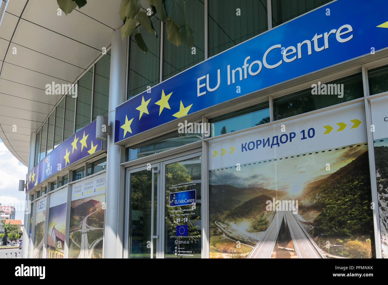 EU Info Center, Skopje, Macedonia Foto Stock