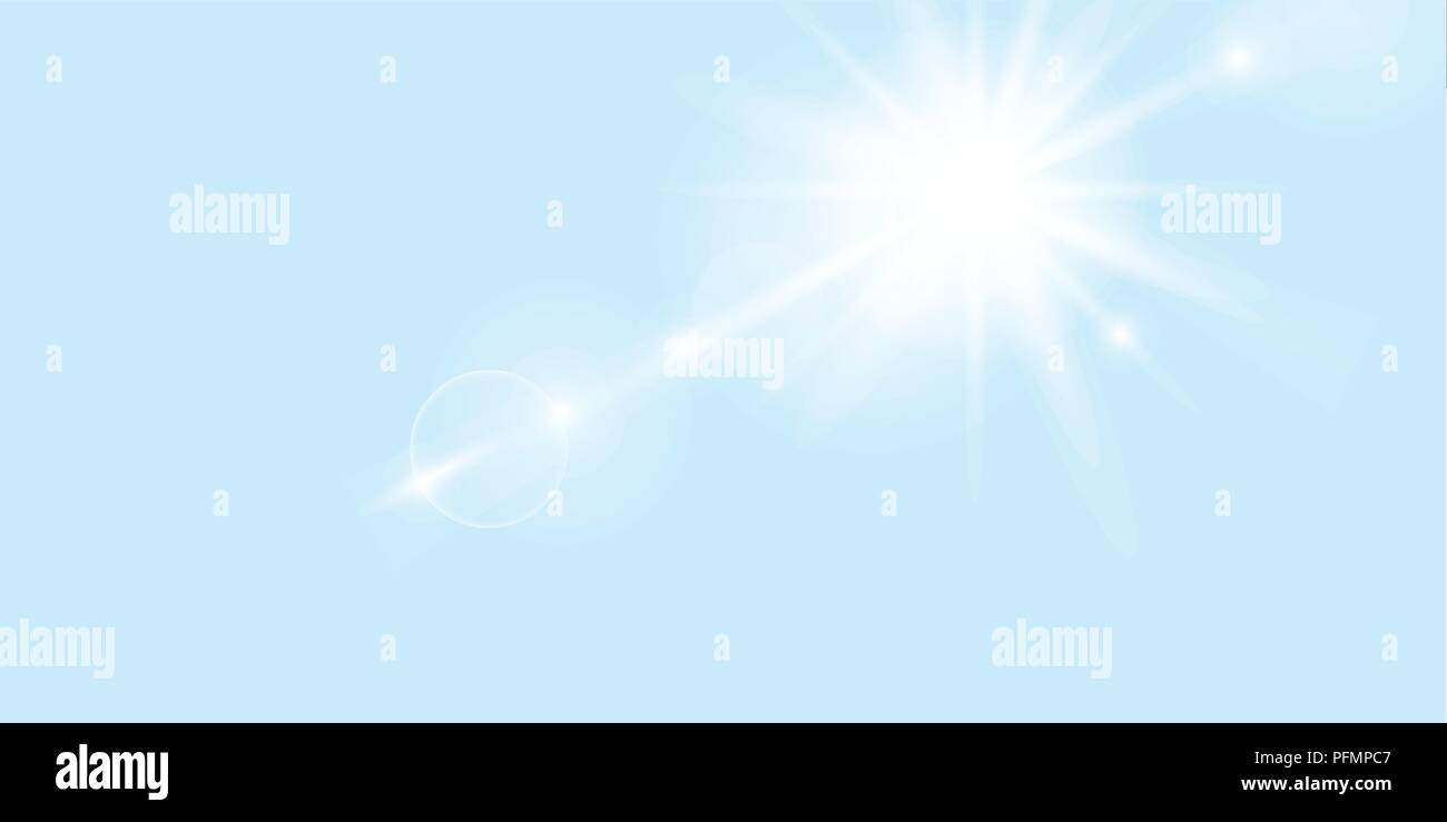 Sole Blu brillante background illustrazione vettoriale EPS10 Illustrazione Vettoriale
