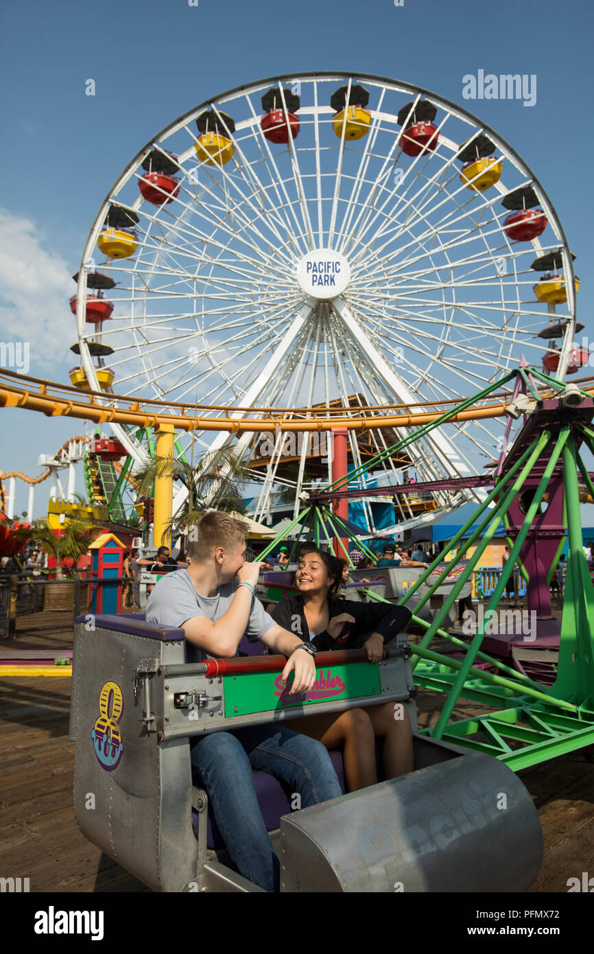 Pacific Park Parco Divertimenti , Santa Monica, Los Angeles, California, Stati Uniti d'America Foto Stock
