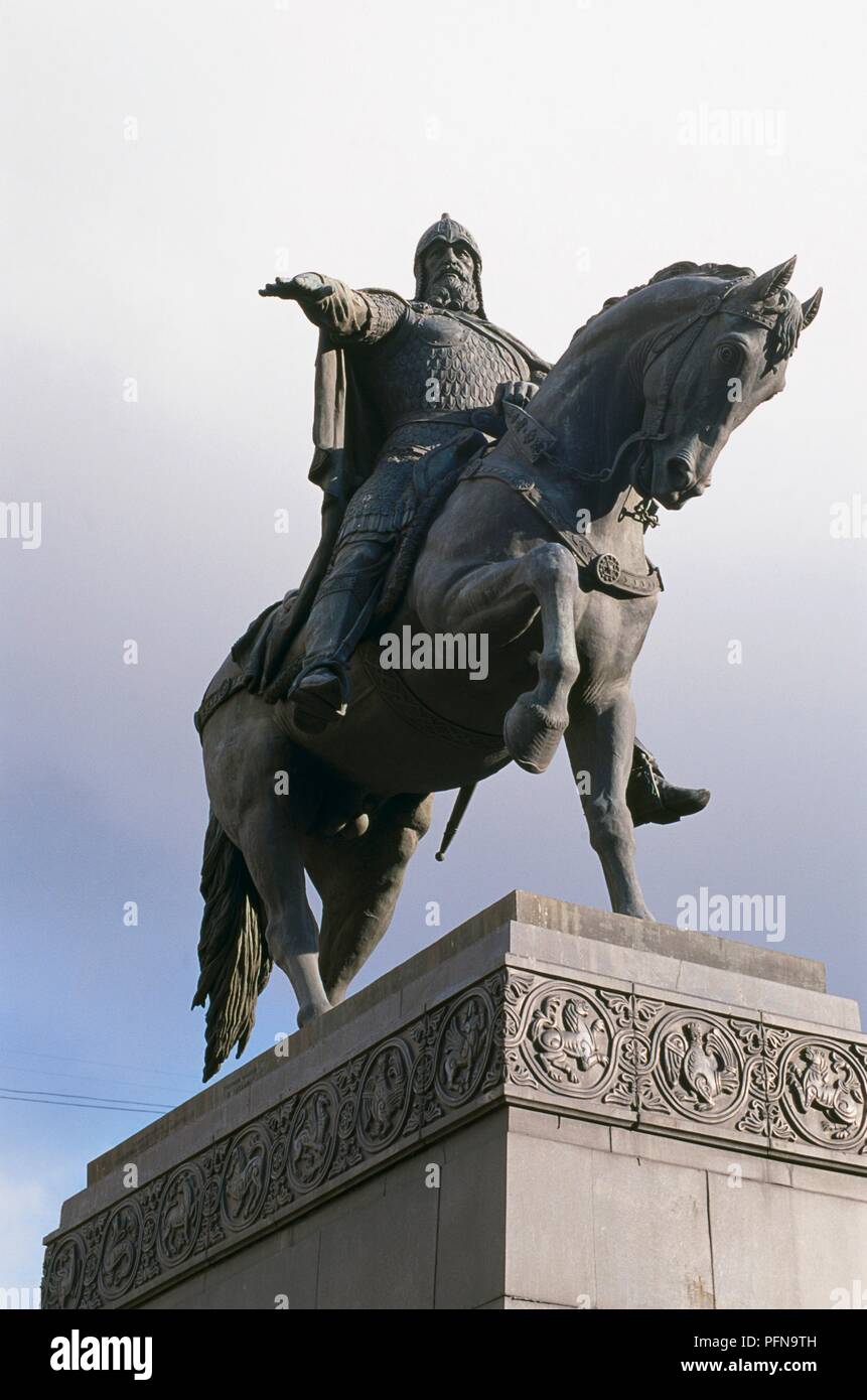La Russia, Mosca, statua equestre di Yuriy Dolgorukiy, Mosca del fondatore Foto Stock