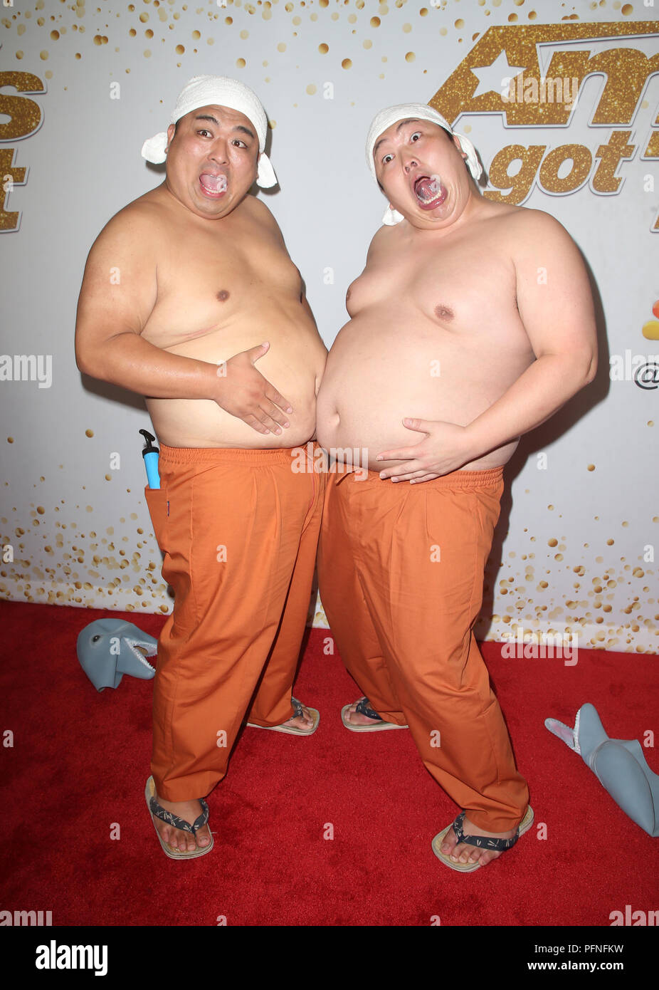 Hollywood, CA. 21 Ago, 2018. Yumbo Dump, a America's Got Talent Show dal vivo lo screening di evento presso il Teatro Dolby in Hollywood, la California il 21 agosto 2018. Credito: Faye Sadou/media/punzone Alamy Live News Foto Stock