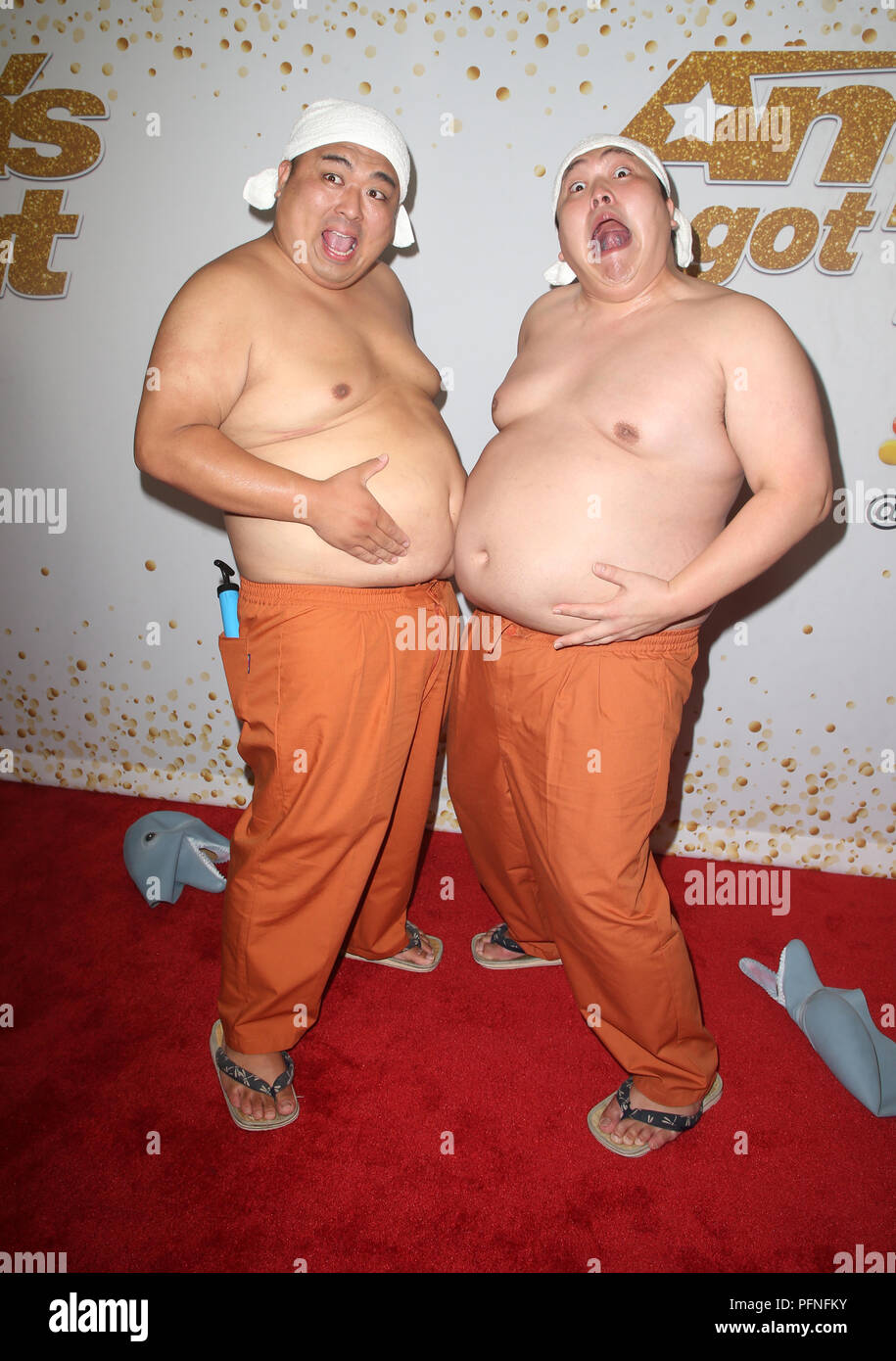 Hollywood, CA. 21 Ago, 2018. Yumbo Dump, a America's Got Talent Show dal vivo lo screening di evento presso il Teatro Dolby in Hollywood, la California il 21 agosto 2018. Credito: Faye Sadou/media/punzone Alamy Live News Foto Stock