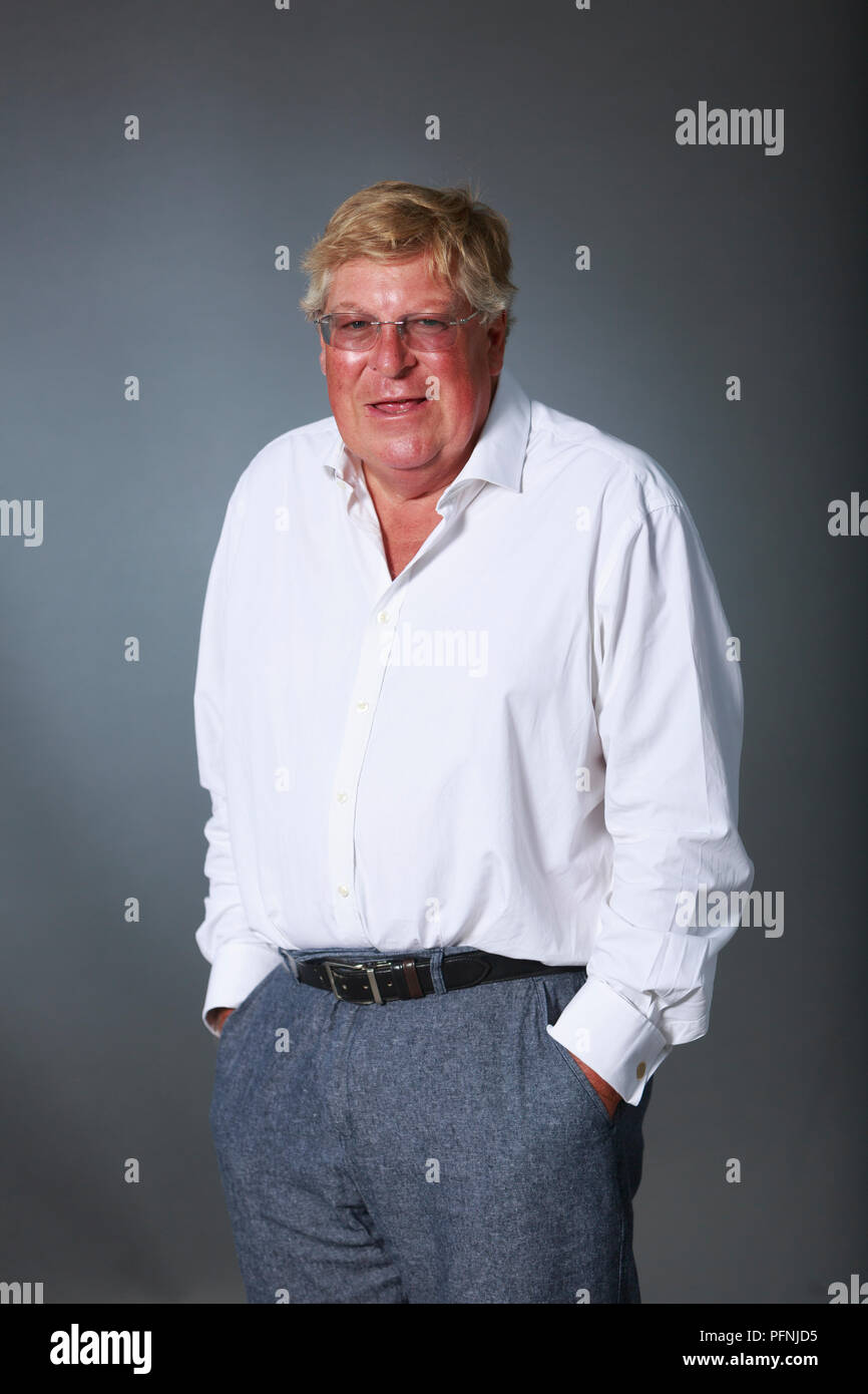 L'emittente Edward Stourton appare al Festival Internazionale del Libro di Edimburgo per parlare del suo nuovo libro. Pako Mera Foto Stock