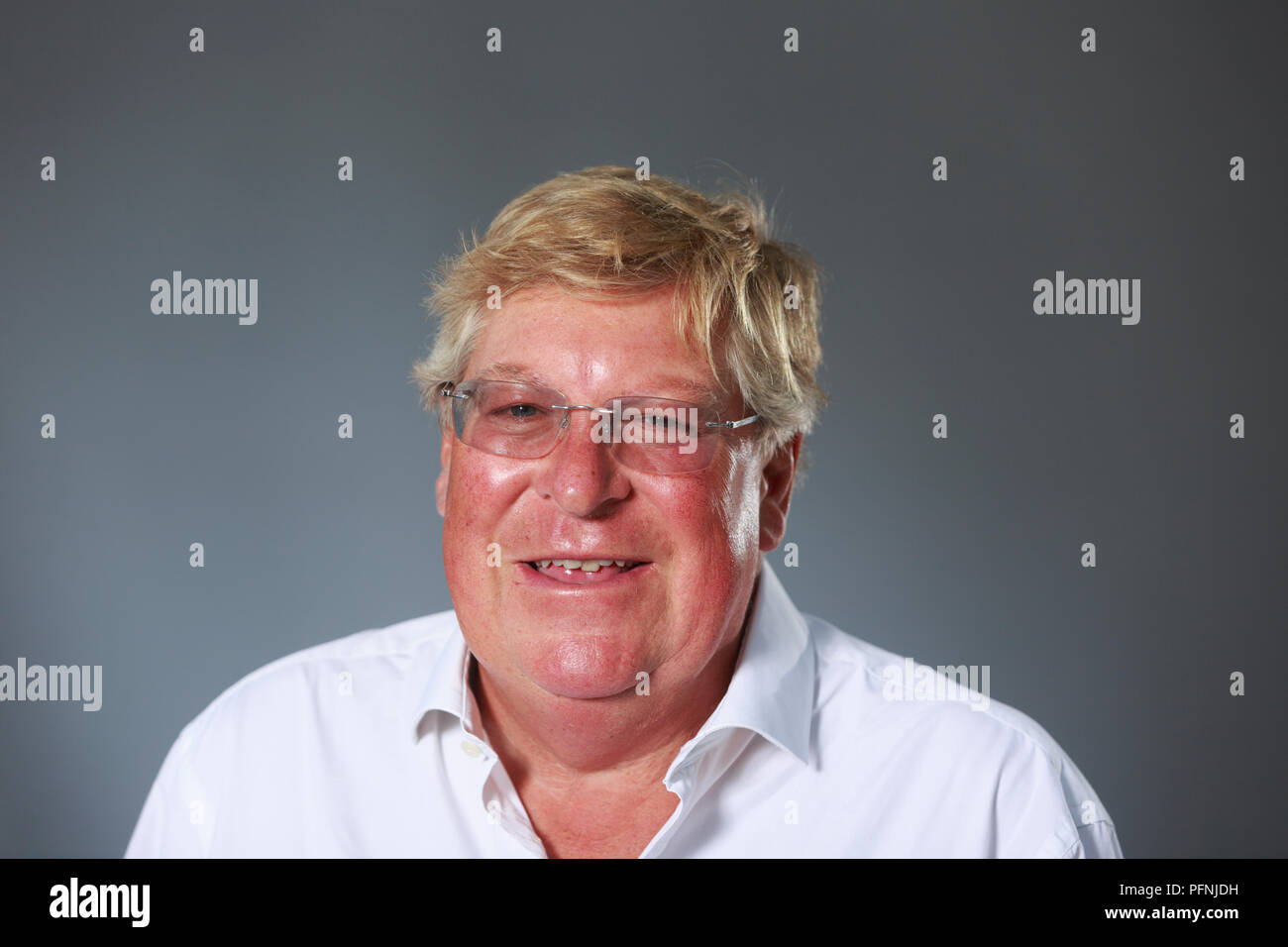 L'emittente Edward Stourton appare al Festival Internazionale del Libro di Edimburgo per parlare del suo nuovo libro. Pako Mera Foto Stock