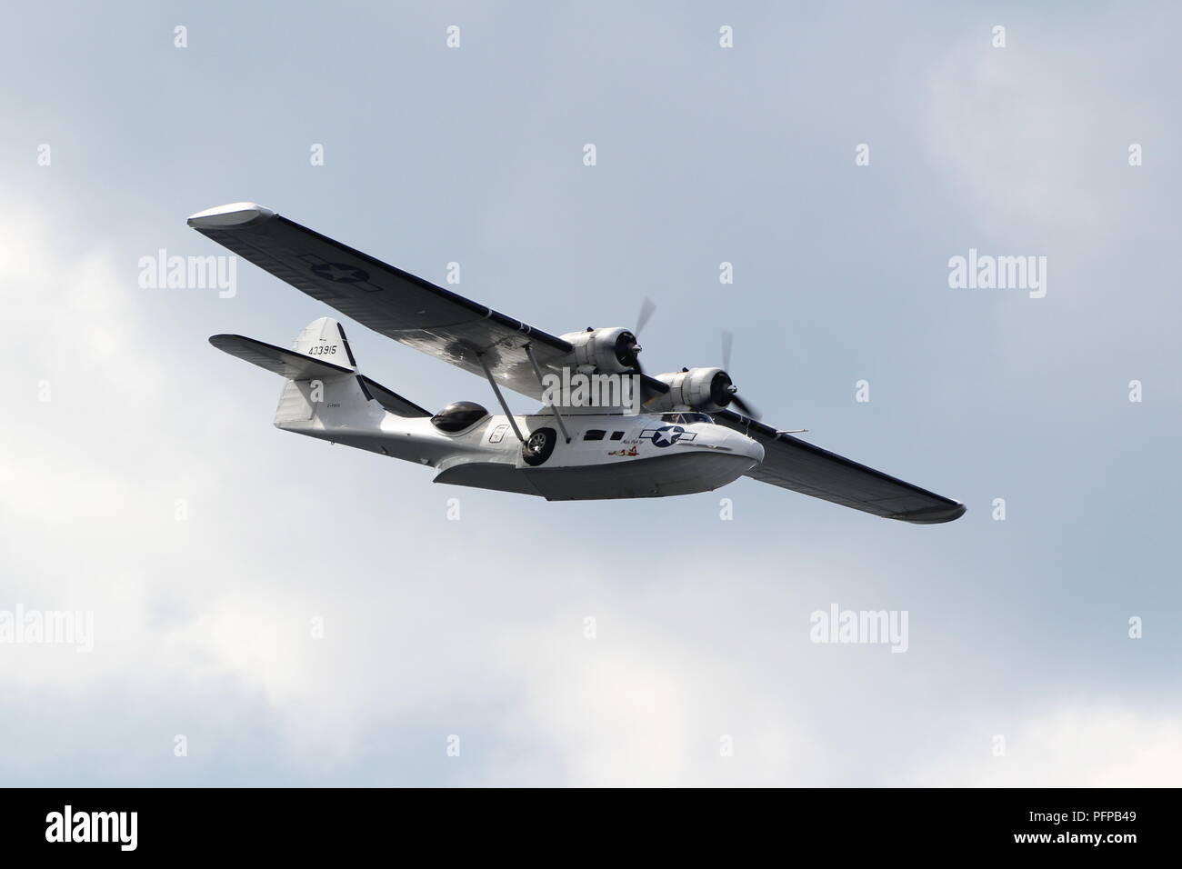 G-PBYA, un canadese Vickers PBV-1A Canso un (talvolta indicato come un consolidato costruttiva PBY-5A Catalina, visualizzazione a TSIA su Ayr in 2017. Foto Stock