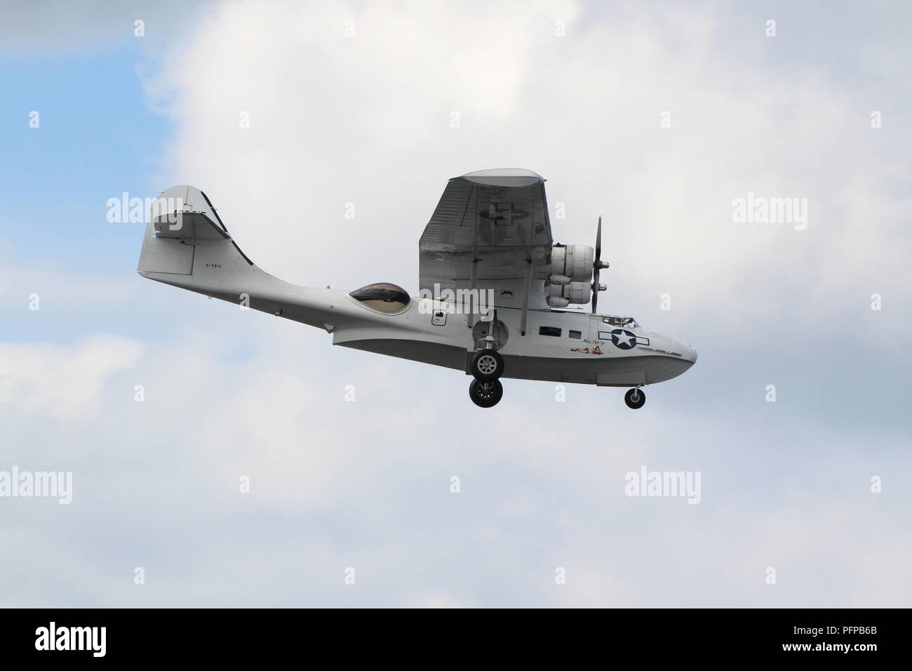 G-PBYA, un canadese Vickers PBV-1A Canso un (talvolta indicato come un consolidato costruttiva PBY-5A Catalina, visualizzazione a TSIA su Ayr in 2017. Foto Stock