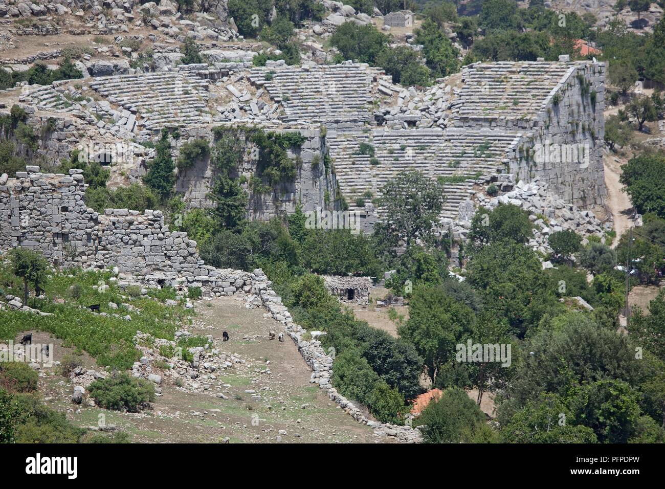 La Turchia, Antalya, Altinkaya, le antiche rovine di Selge Foto Stock
