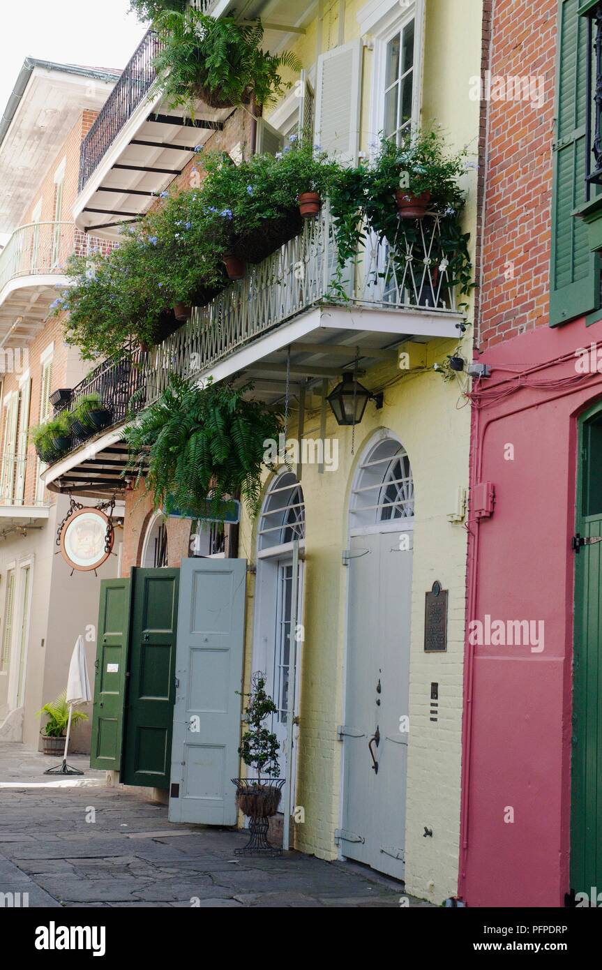 Stati Uniti d'America, Louisiana, New Orleans French Quarter, Faulkner House libri, edificio esterno Foto Stock