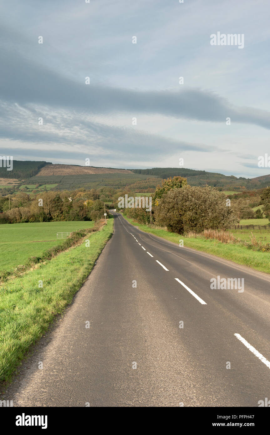 Irlanda del Nord, County Tyrone, montagne Sperrin, strada per Gortin da Omagh Foto Stock