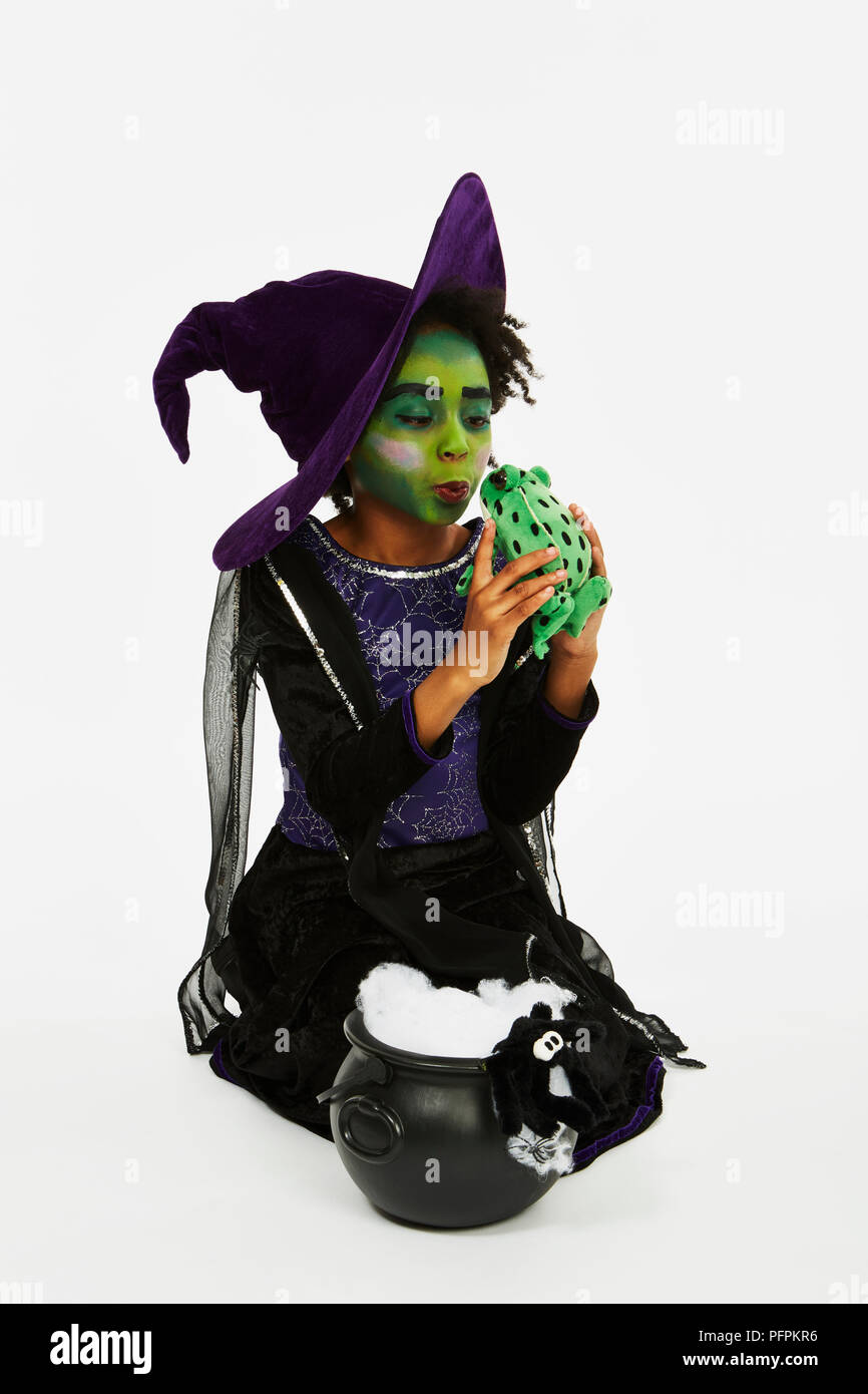 Strega di Halloween Foto Stock