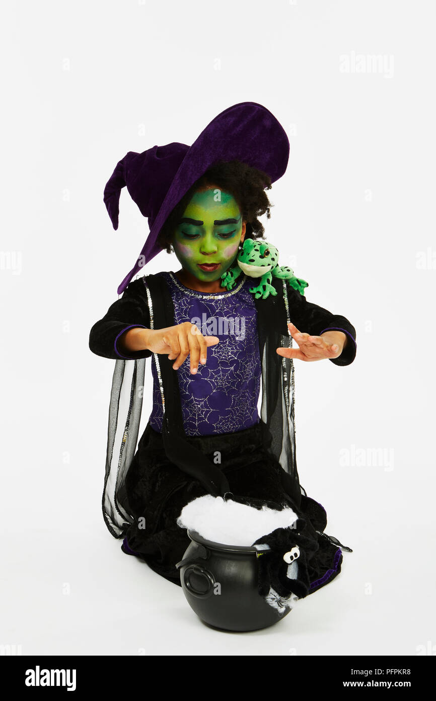 Strega di Halloween Foto Stock