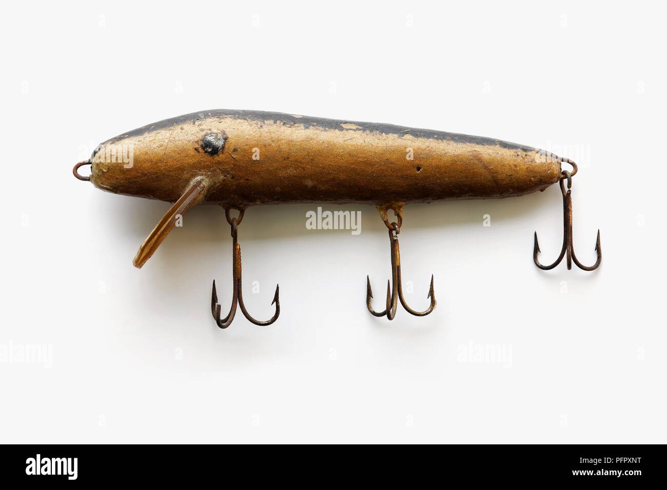 Ami da pesca su esca Foto Stock