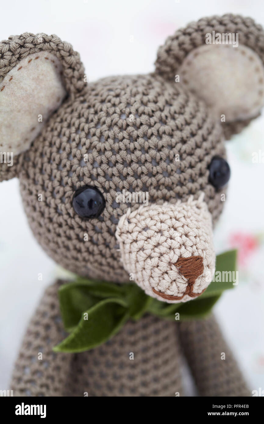 Orso a crochet Foto Stock