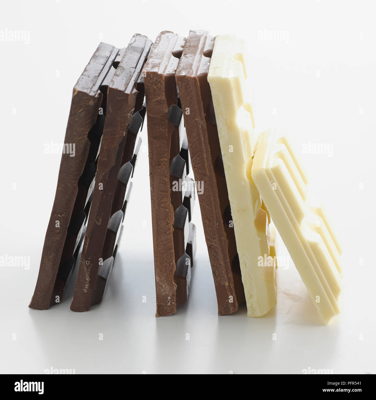 Cioccolato fondente e bianco Foto Stock